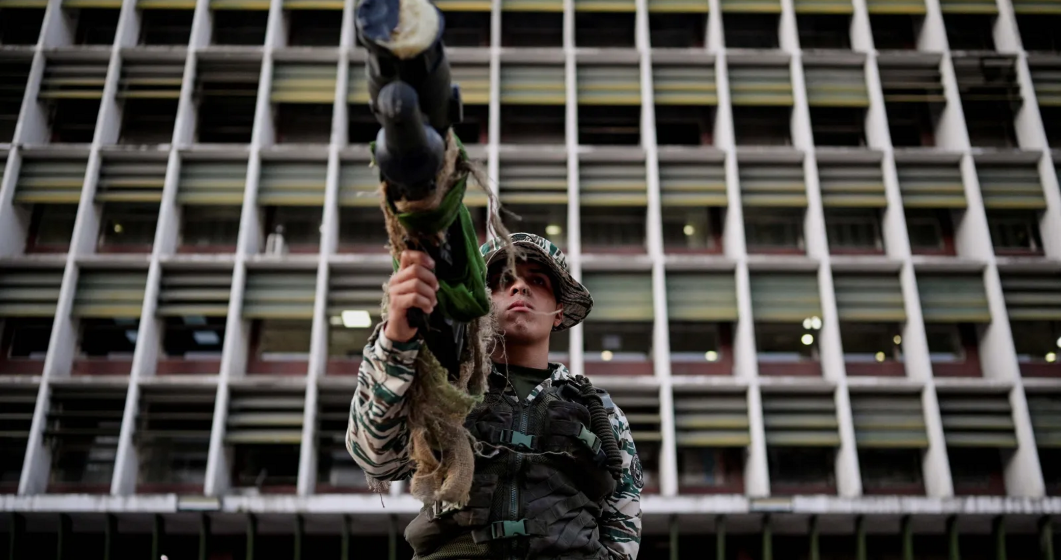 A member of the Bolivarian Militia of Venezuela in Caracas, Venezuela, October 2025.
